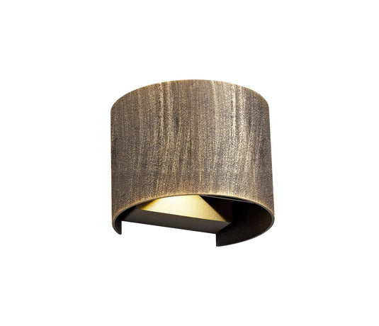 C-Lighting Ware Up & Downward Lighting Wall Lamp, 2 x 3W LED, 3000K, 410lm, IP54, Black/Gold, 3yrs Warranty - 28797