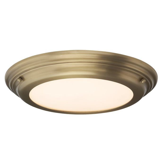 Elstead Lighting  WELLAND-F-AB Welland 1 Light Flush Light - Aged Brass