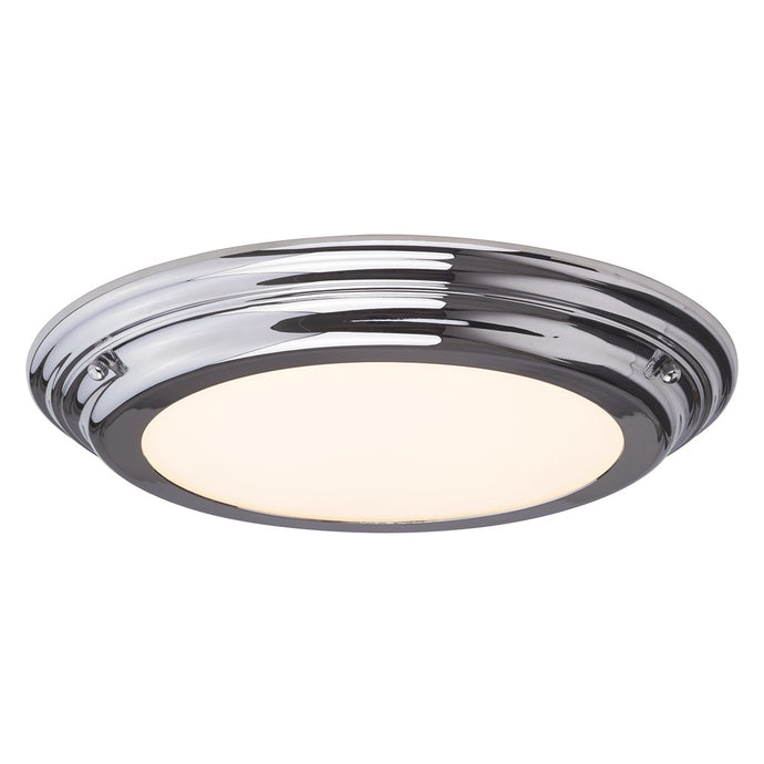 Elstead Lighting  WELLAND-F-PC Welland 1 Light Flush Light - Polished Chrome