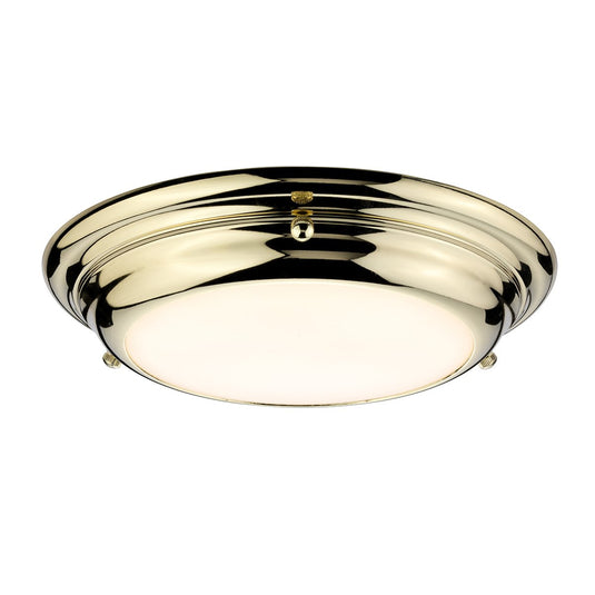 Elstead Lighting WELLAND-F-S-PB Welland 1 Light Mini LED Flush Light - Polished Brass