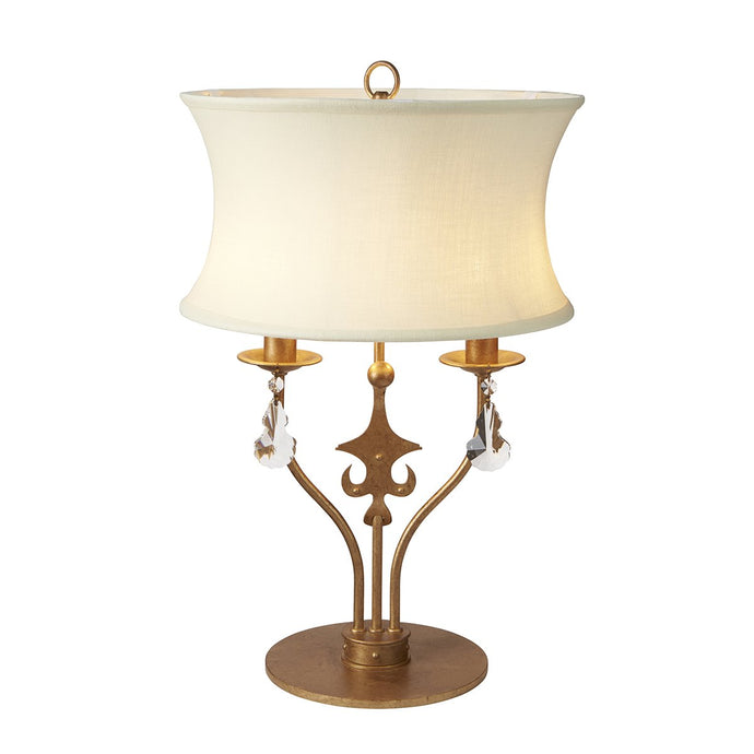 Elstead Lighting  WINDSOR-TL-GOLD Windsor 2 Lighgt Table Lamp - Gold Patina
