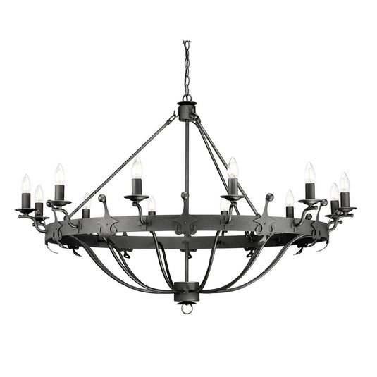 Elstead Lighting WINDSOR12-GR Windsor 12 Light Chandelier - Graphite