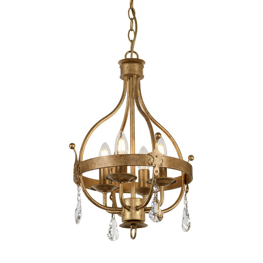 Elstead Lighting  WINDSOR4-GOLD Windsor 4 Light Pendant - Gold Patina