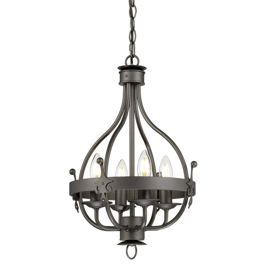 Elstead Lighting WINDSOR4-GR Windsor 4 Light Pendant - Graphite