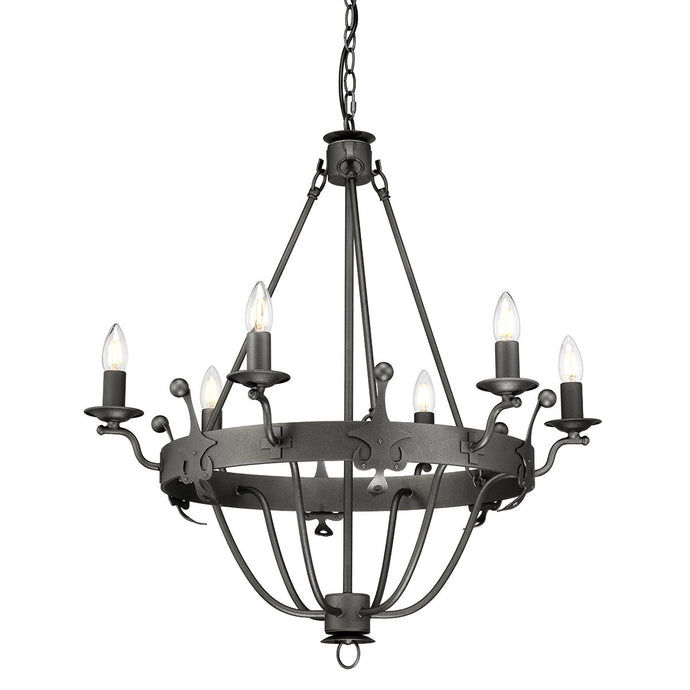 Elstead Lighting WINDSOR6-GR Windsor 6 Light Chandelier - Graphite