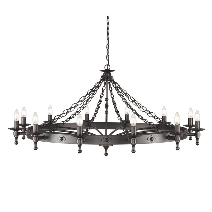 Elstead Lighting WR12-GRAPHITE Warwick 12 Light Chandelier