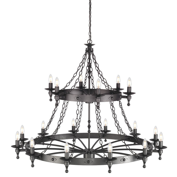 Elstead Lighting WR18-GRAPHITE Warwick 18 Light Chandelier