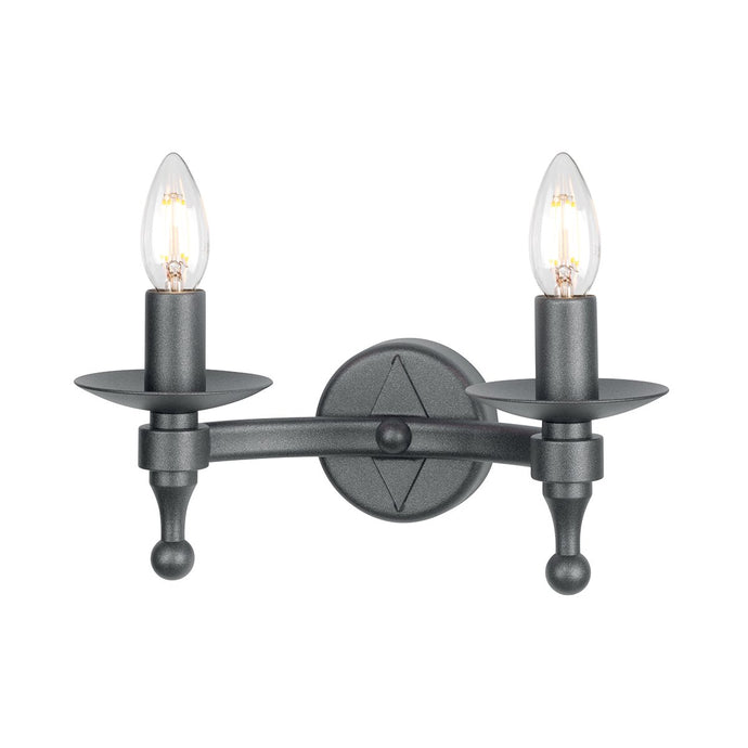 Elstead Lighting WR2-GRAPHITE Warwick 2 Light Wall Light