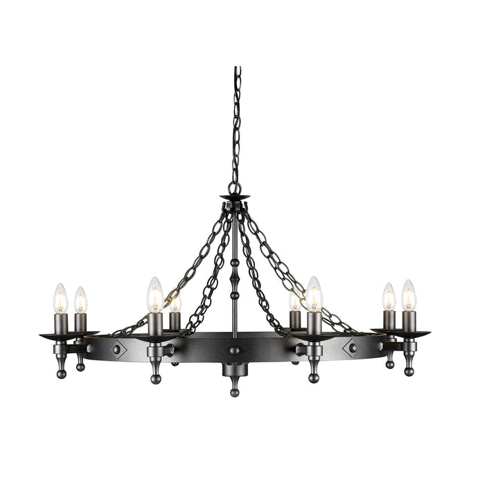 Elstead Lighting WR8-GRAPHITE Warwick 8 Light Chandelier