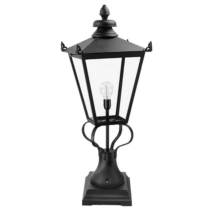 Elstead Lighting WSLN1-BLACK Wilmslow 1 Light Pedestal Lantern