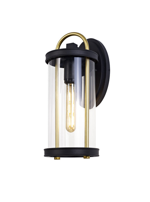 C-Lighting Yorkletts Large Wall Lamp, 1 x E27, Black & Gold/Clear Glass, IP54, 2yrs Warranty - 29050