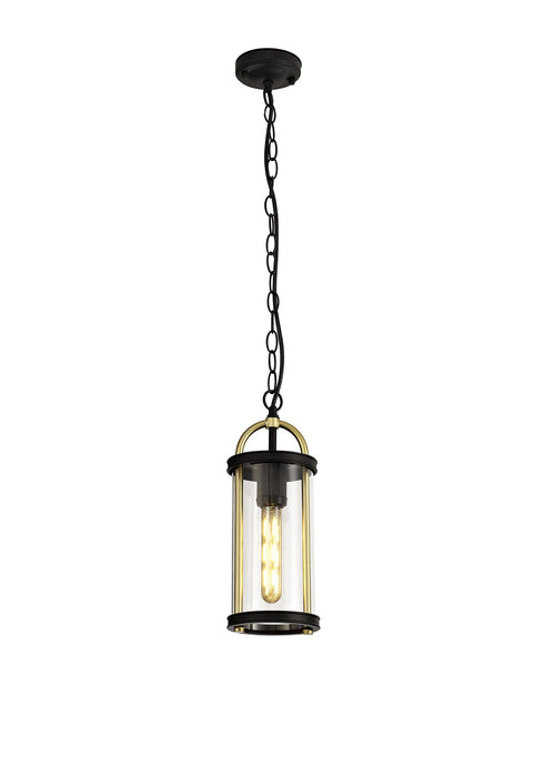 C-Lighting Yorkletts Pendant, 1 x E27, Black & Gold/Clear Glass, IP54, 2yrs Warranty - 29051