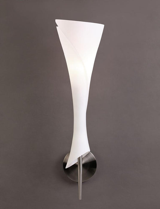 Mantra M0773/S Zack Wall Lamp Switched 1 Light E14, Satin Nickel