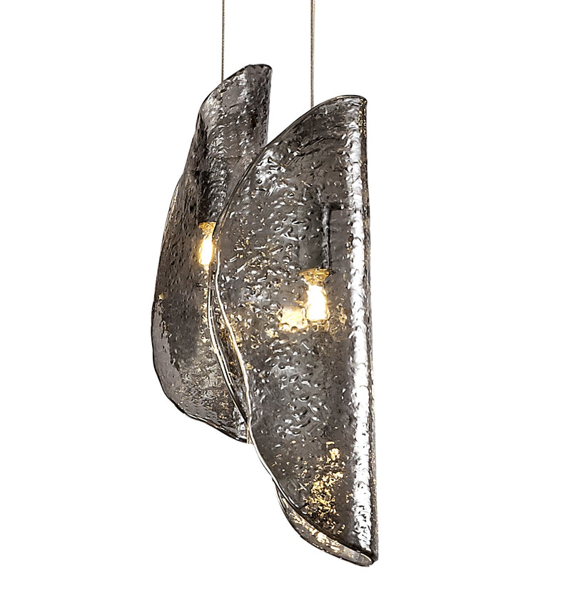 Load image into Gallery viewer, C-Lighting Zamicah Pendant 5m, 21 x G9, Polished Chrome/Clear &amp; Amber &amp; Smoked Glass Item Weight: 28.1kg - 29291
