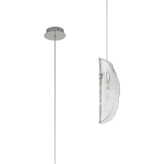 C-Lighting Zamicah Pendant 2m, 1 x G9, Polished Chrome/Clear Glass - 33175
