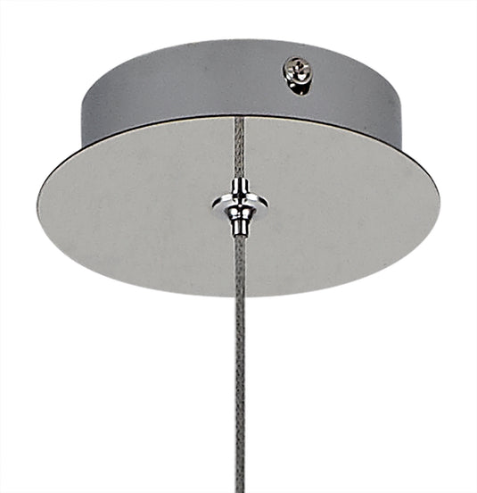 C-Lighting Zamicah Pendant 2m, 1 x G9, Polished Chrome/Clear Glass - 33175