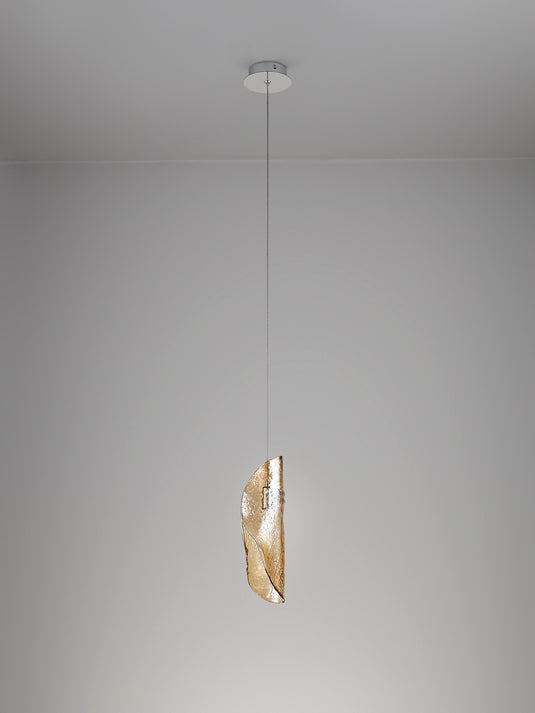 C-Lighting Zamicah Pendant 2m, 1 x G9, Polished Chrome/Amber Glass - 33176