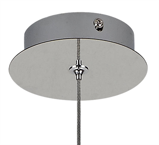 C-Lighting Zamicah Pendant 2m, 1 x G9, Polished Chrome/Amber Glass - 33176