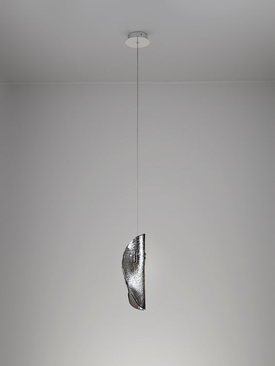 C-Lighting Zamicah Pendant 2m, 1 x G9, Polished Chrome/Smoked Glass - 33177