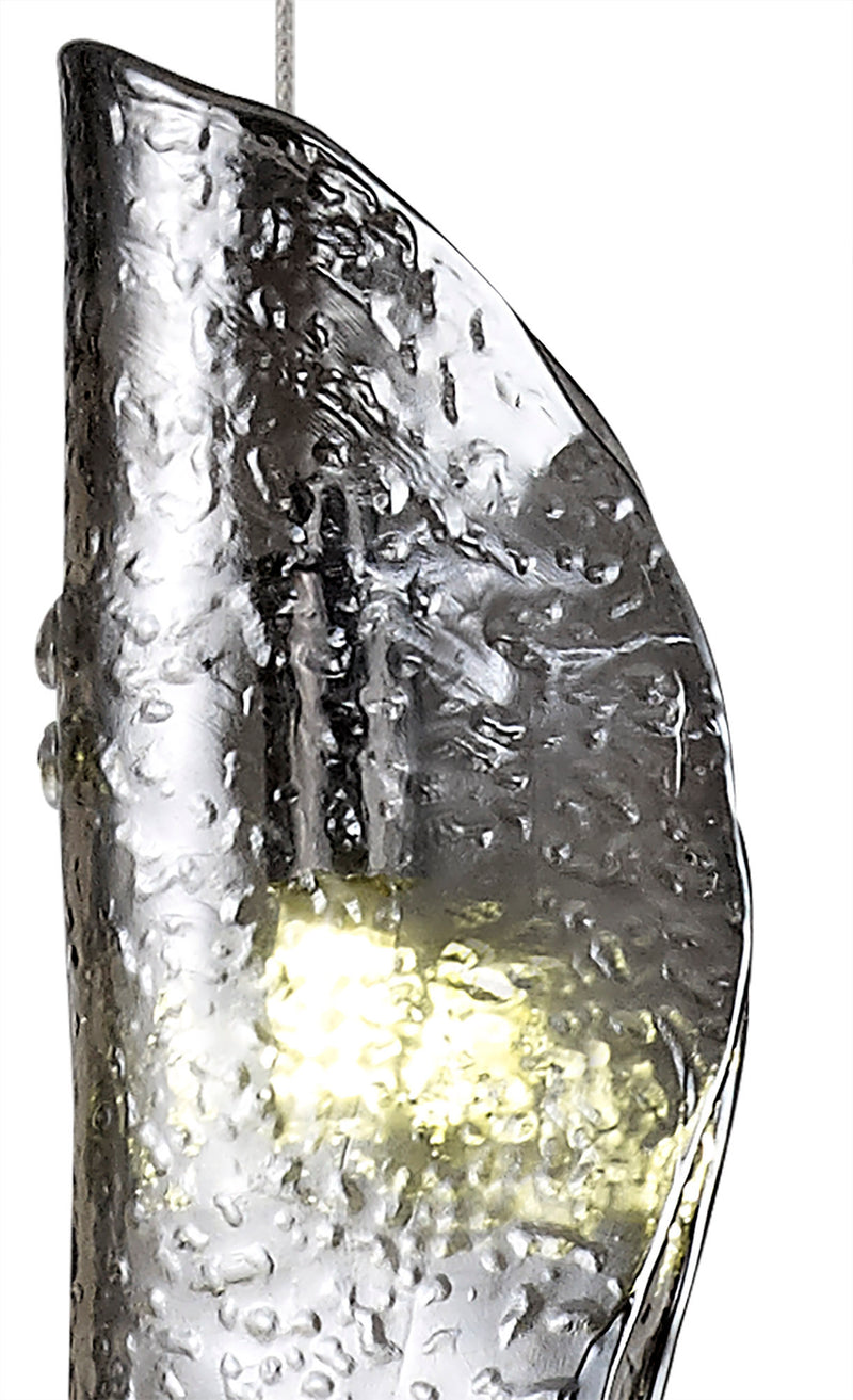 Load image into Gallery viewer, C-Lighting Zamicah Pendant 2m, 1 x G9, Polished Chrome/Smoked Glass - 33177
