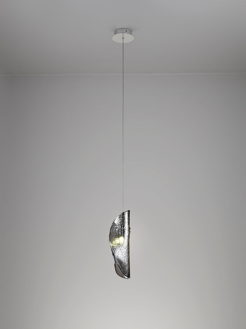 Load image into Gallery viewer, C-Lighting Zamicah Pendant 2m, 1 x G9, Polished Chrome/Smoked Glass - 33177
