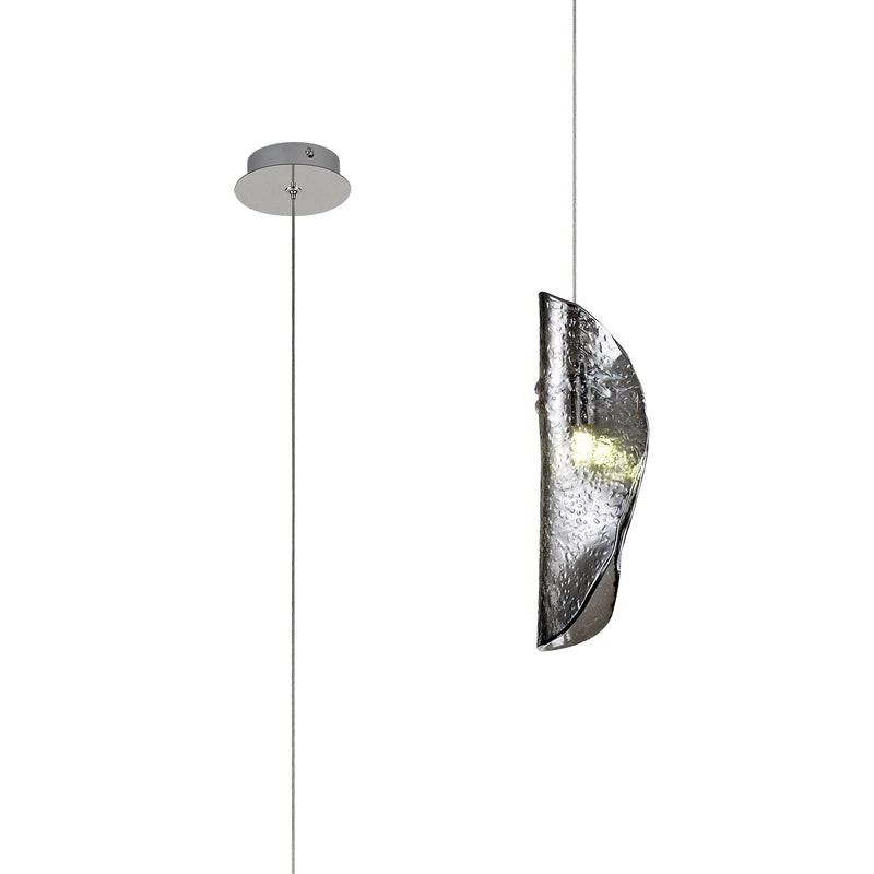 Load image into Gallery viewer, C-Lighting Zamicah Pendant 2m, 1 x G9, Polished Chrome/Smoked Glass - 33177
