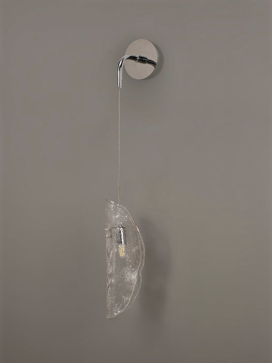 C-Lighting Zamicah Wall Light, 1 x G9, Polished Chrome/Clear Glass - 33179