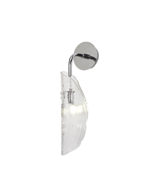 C-Lighting Zamicah Wall Light, 1 x G9, Polished Chrome/Clear Glass - 33179