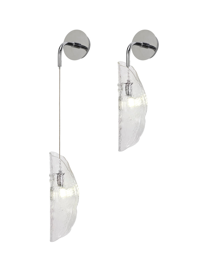 Load image into Gallery viewer, C-Lighting Zamicah Wall Light, 1 x G9, Polished Chrome/Clear Glass - 33179
