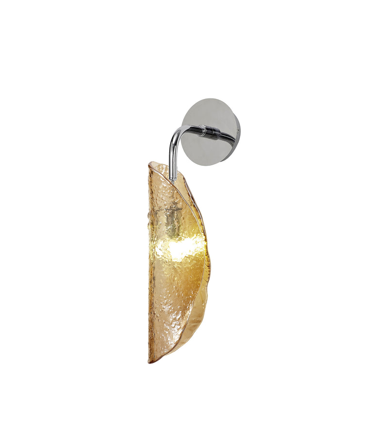 Load image into Gallery viewer, C-Lighting Zamicah Wall Light, 1 x G9, Polished Chrome/Amber Glass - 33180
