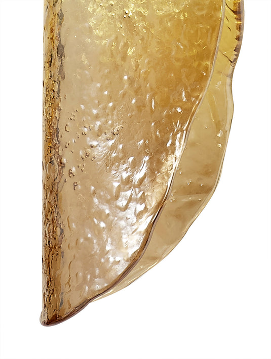 C-Lighting Zamicah Wall Light, 1 x G9, Polished Chrome/Amber Glass - 33180