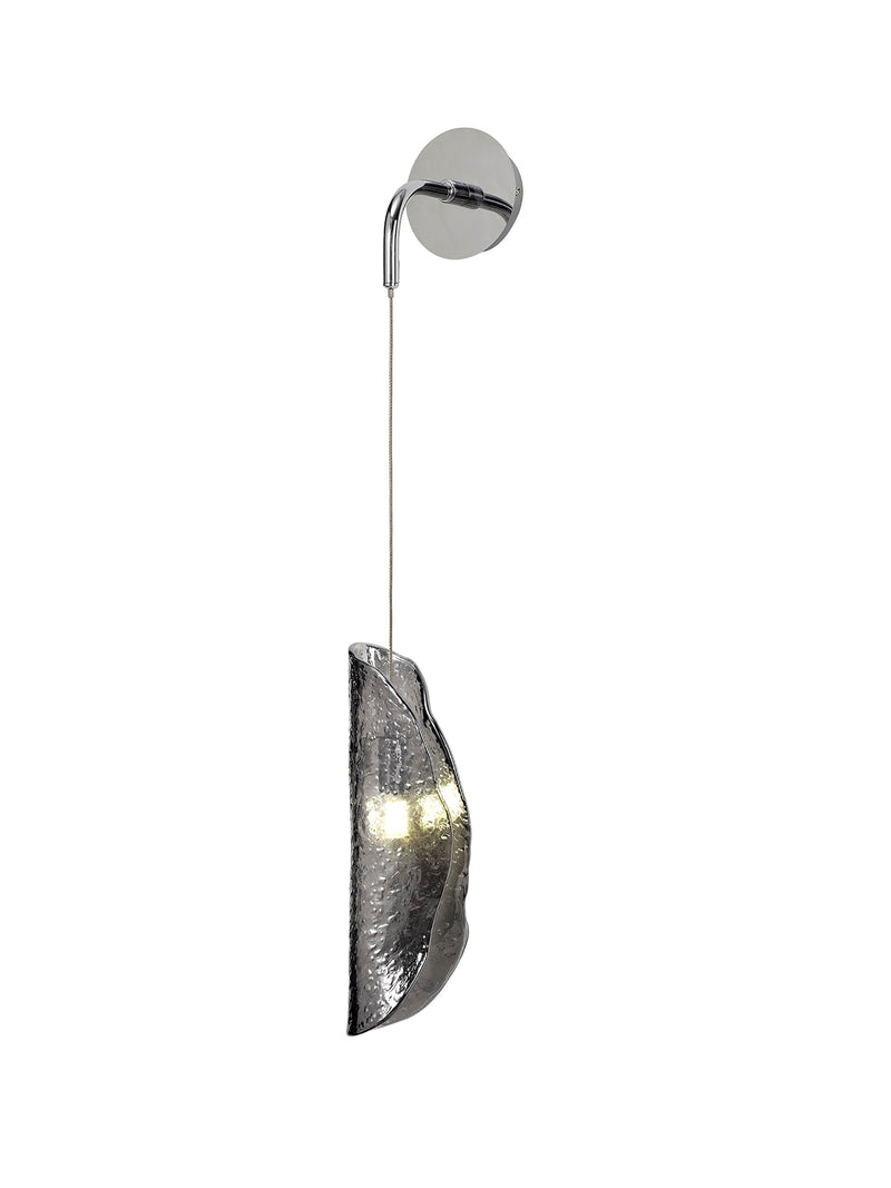 Load image into Gallery viewer, C-Lighting Zamicah Wall Light, 1 x G9, Polished Chrome/Smoked Glass - 33181
