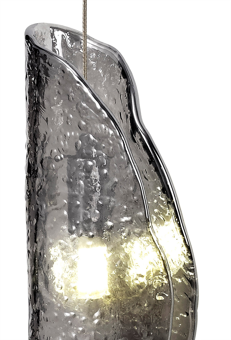 Load image into Gallery viewer, C-Lighting Zamicah Wall Light, 1 x G9, Polished Chrome/Smoked Glass - 33181
