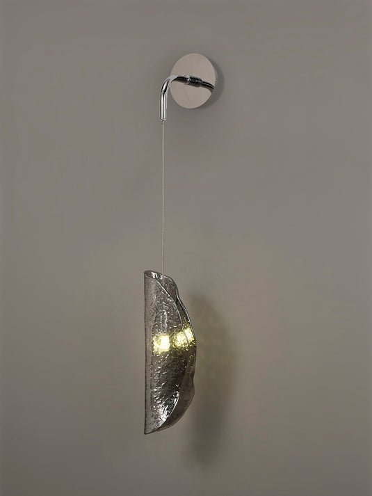 C-Lighting Zamicah Wall Light, 1 x G9, Polished Chrome/Smoked Glass - 33181