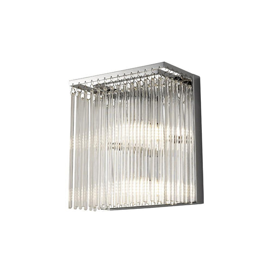 Diyas IL30011/G9 Zanthe Wall Lamp 2 Light Polished Chrome/Clear Glass - 37876