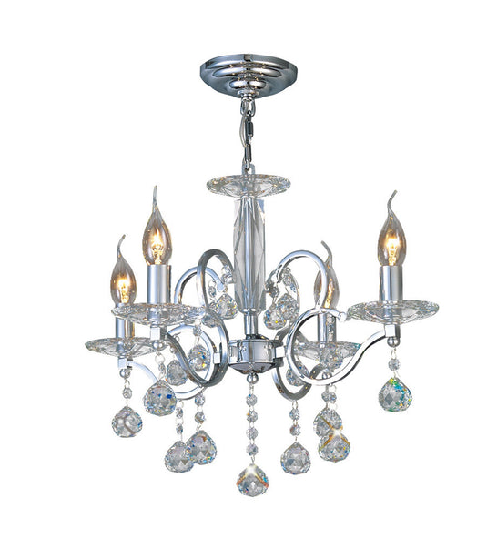 Diyas IL30124 Zinta Pendant 4 Light Polished Chrome/Crystal - 37972